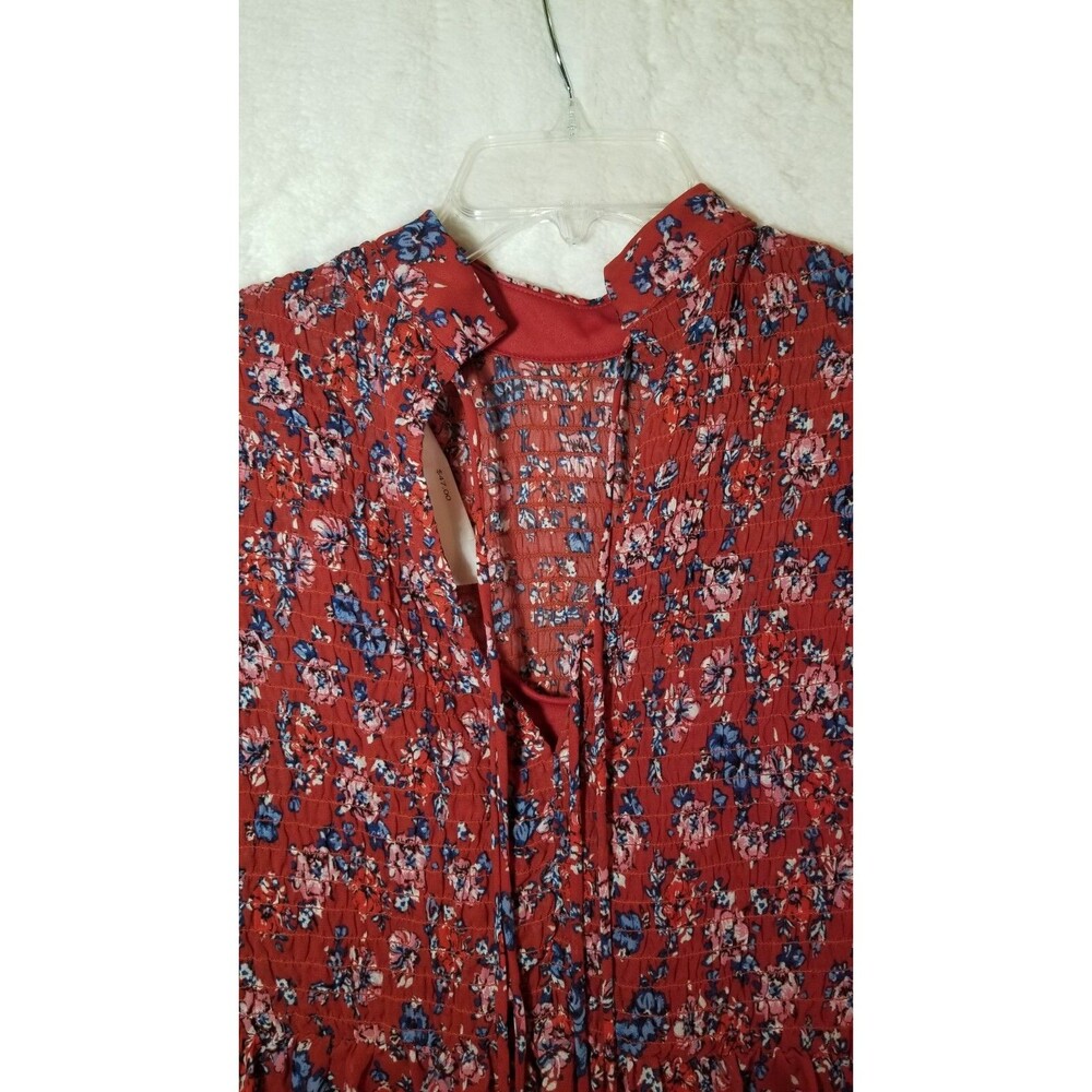 City Triangle Bohemian Peasant Mini Dress with Bell Sleeves Boho Size Large - Picture 11 of 13